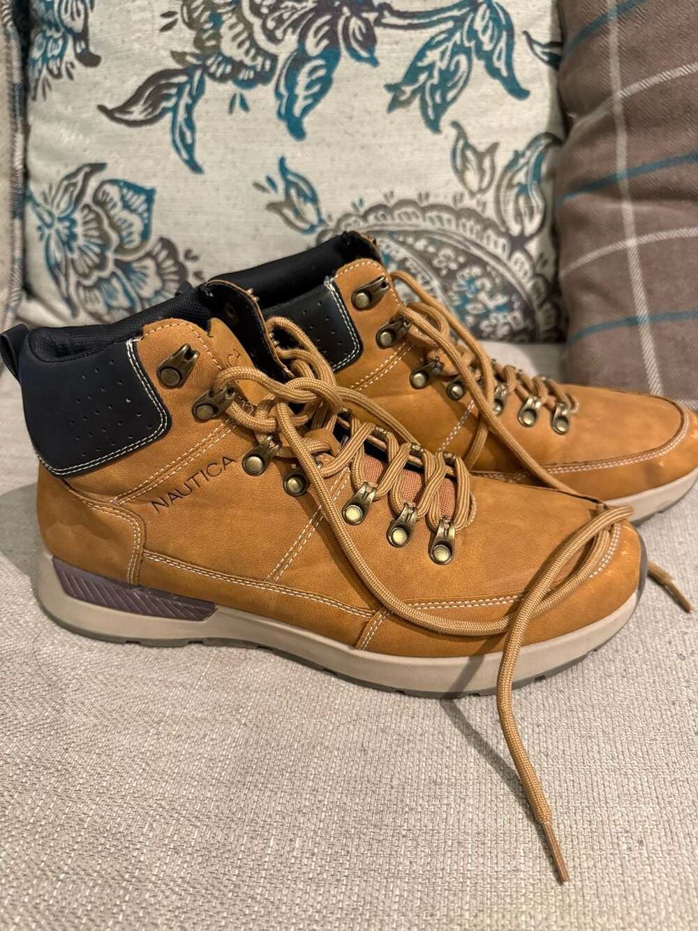 Nautica Yates Men's Tan Hiker Boots Size US 8